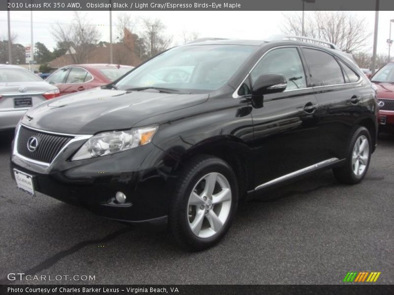 Obsidian Black / Light Gray/Espresso Birds-Eye Maple 2010 Lexus RX 350 AWD
