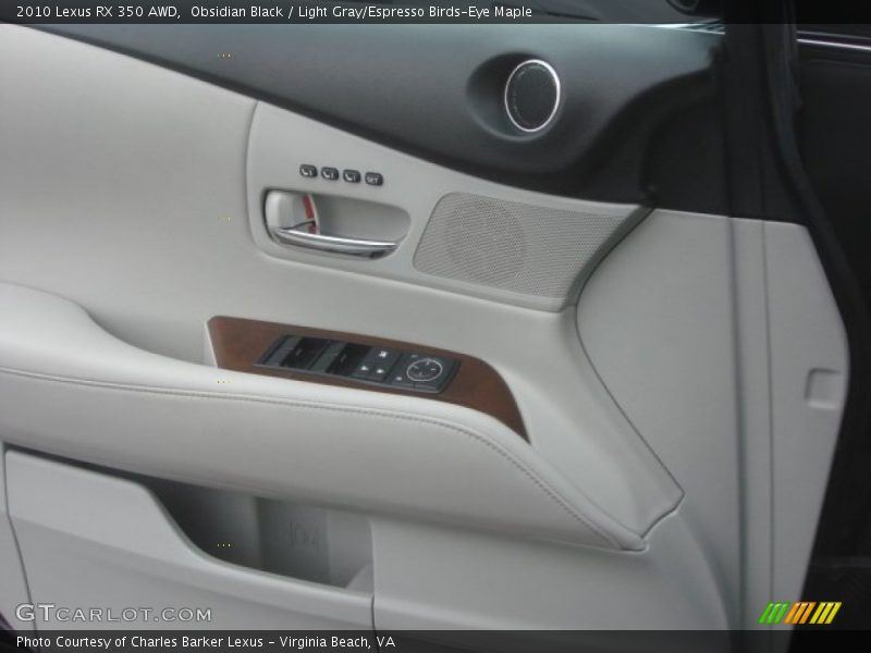 Obsidian Black / Light Gray/Espresso Birds-Eye Maple 2010 Lexus RX 350 AWD