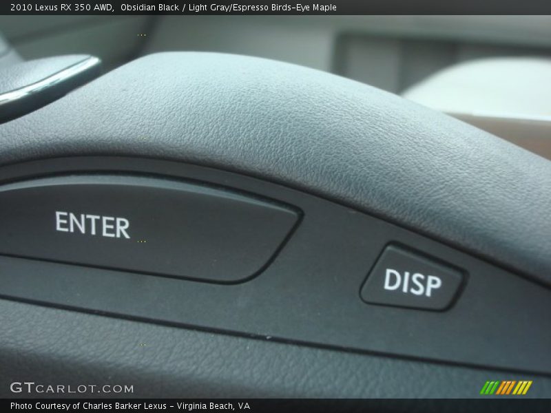 Obsidian Black / Light Gray/Espresso Birds-Eye Maple 2010 Lexus RX 350 AWD