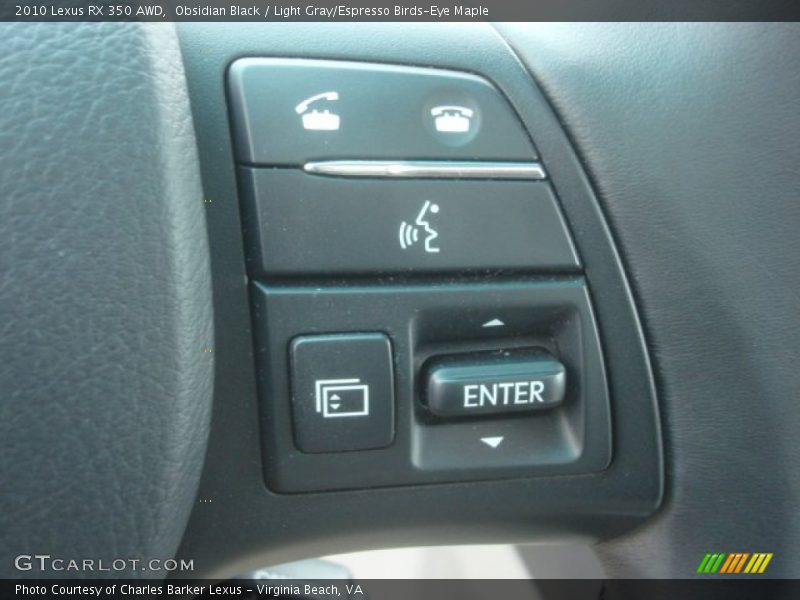 Obsidian Black / Light Gray/Espresso Birds-Eye Maple 2010 Lexus RX 350 AWD