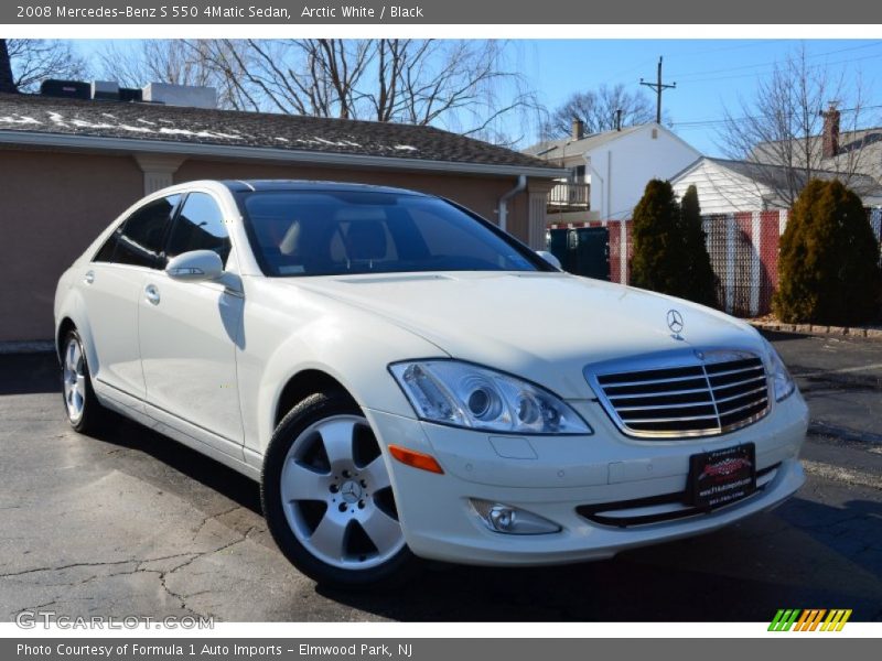 Arctic White / Black 2008 Mercedes-Benz S 550 4Matic Sedan