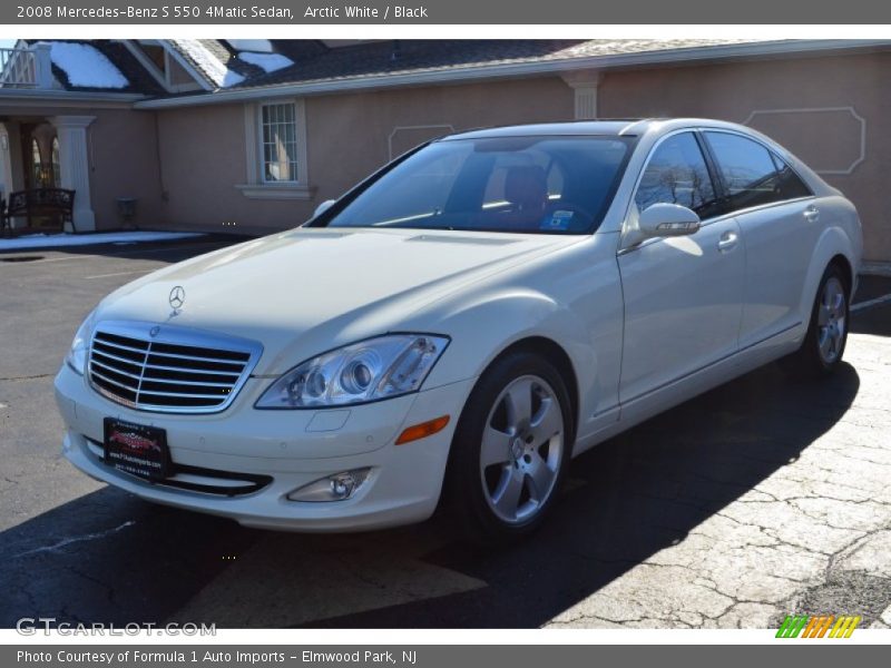 Arctic White / Black 2008 Mercedes-Benz S 550 4Matic Sedan