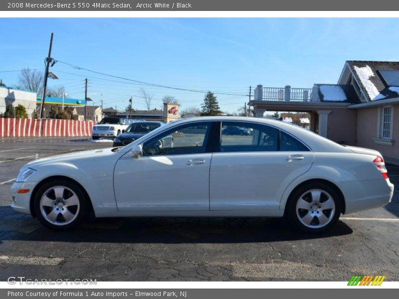 Arctic White / Black 2008 Mercedes-Benz S 550 4Matic Sedan