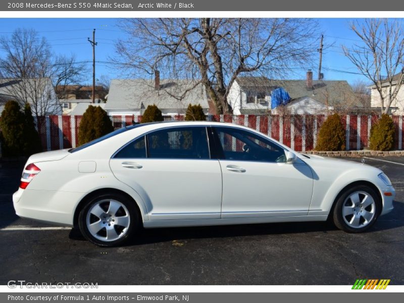 Arctic White / Black 2008 Mercedes-Benz S 550 4Matic Sedan