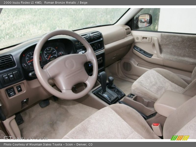  2000 Rodeo LS 4WD Beige Interior