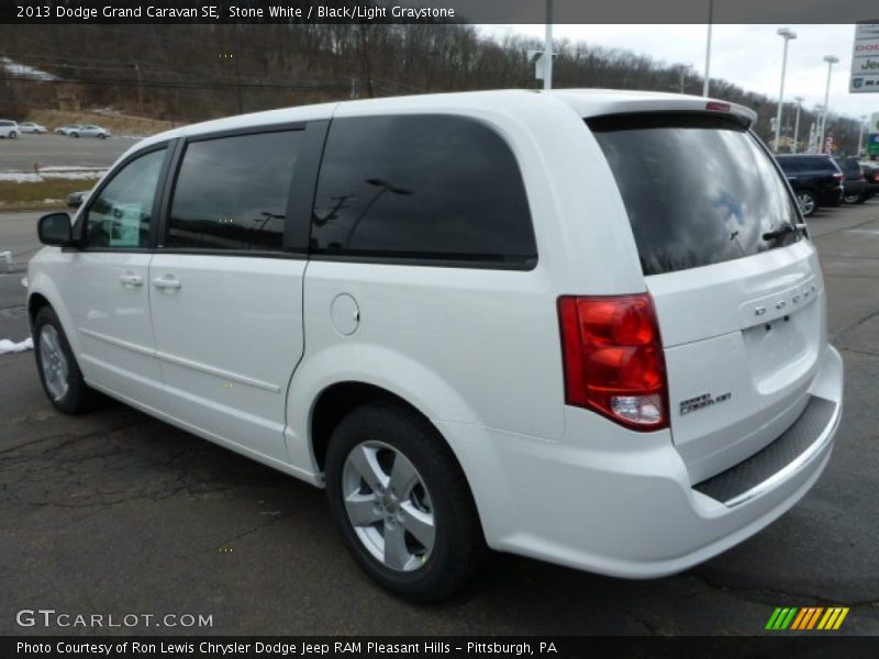 Stone White / Black/Light Graystone 2013 Dodge Grand Caravan SE