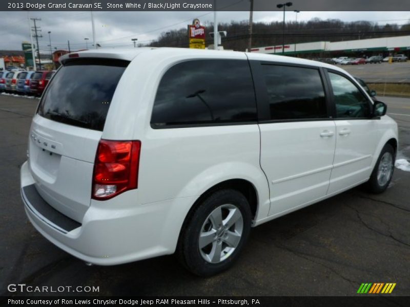 Stone White / Black/Light Graystone 2013 Dodge Grand Caravan SE