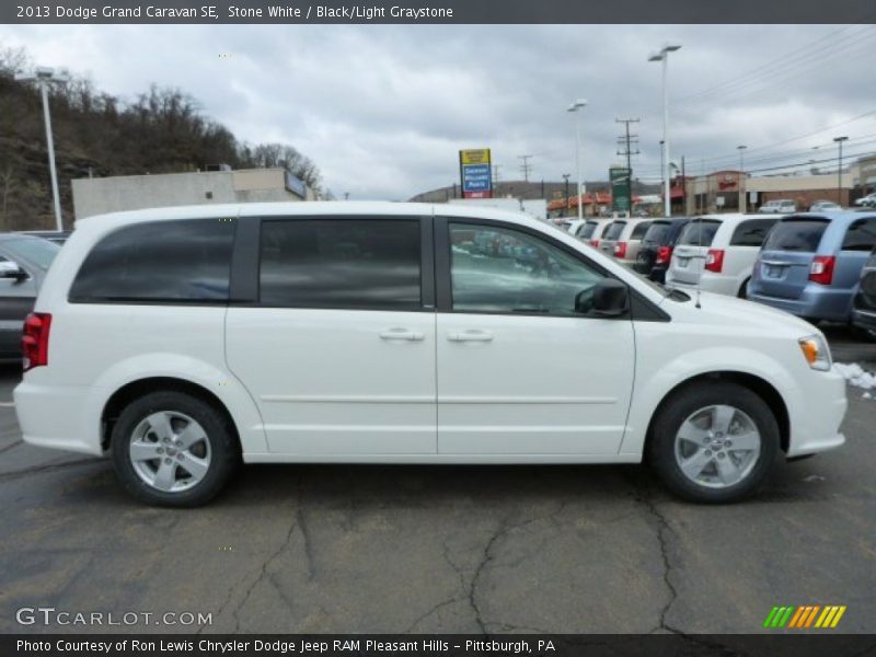 Stone White / Black/Light Graystone 2013 Dodge Grand Caravan SE