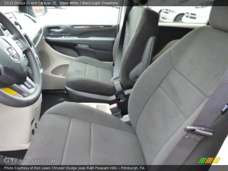 Stone White / Black/Light Graystone 2013 Dodge Grand Caravan SE
