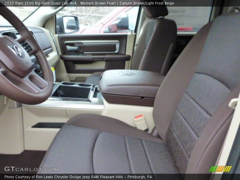 Front Seat of 2013 1500 Big Horn Quad Cab 4x4