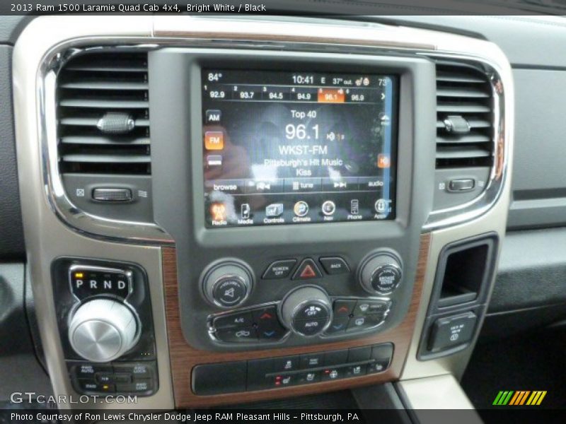 Bright White / Black 2013 Ram 1500 Laramie Quad Cab 4x4