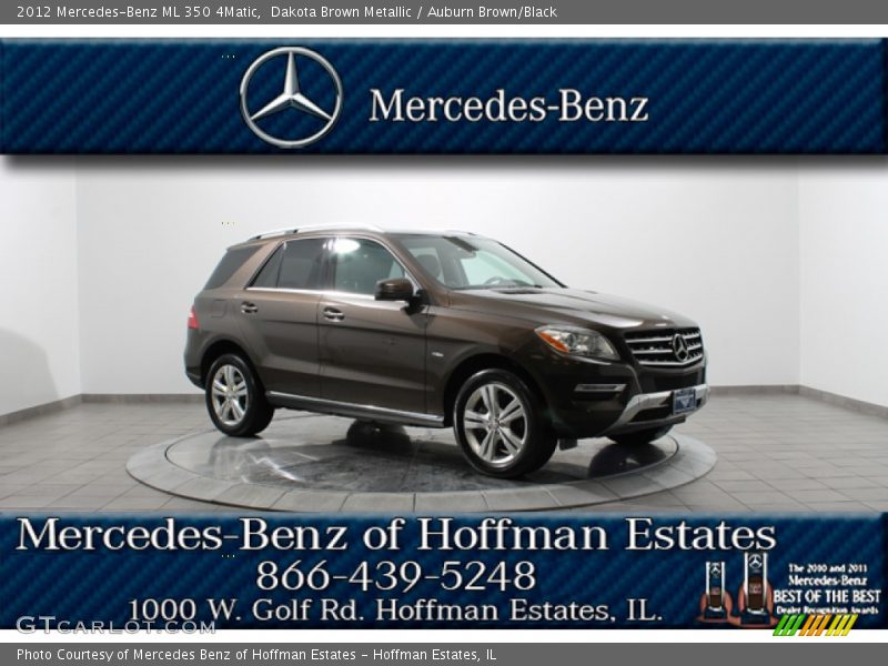 Dakota Brown Metallic / Auburn Brown/Black 2012 Mercedes-Benz ML 350 4Matic