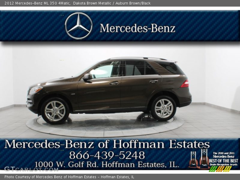 Dakota Brown Metallic / Auburn Brown/Black 2012 Mercedes-Benz ML 350 4Matic