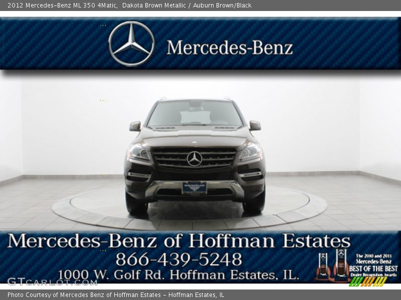 Dakota Brown Metallic / Auburn Brown/Black 2012 Mercedes-Benz ML 350 4Matic