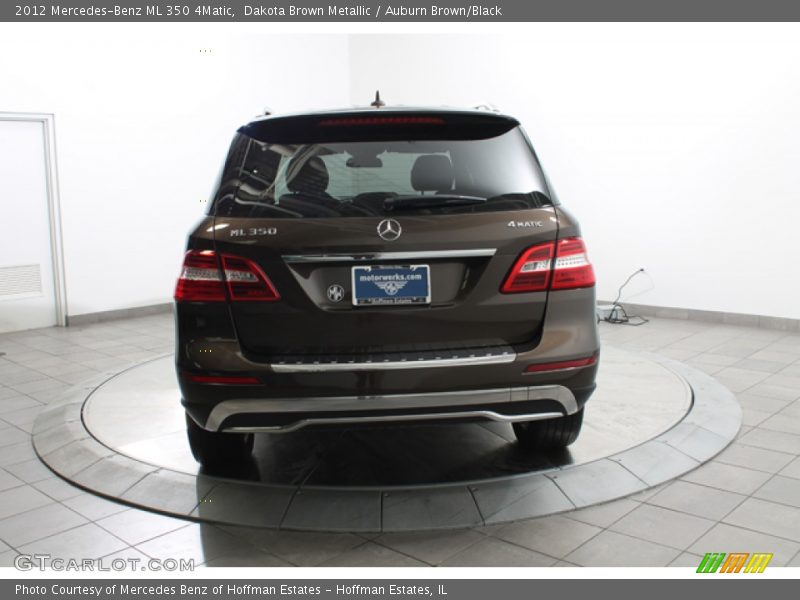 Dakota Brown Metallic / Auburn Brown/Black 2012 Mercedes-Benz ML 350 4Matic