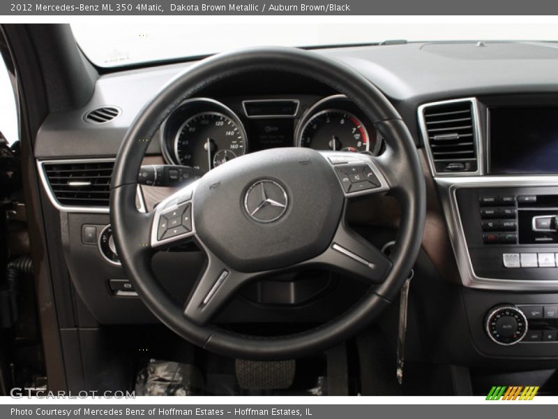 Dakota Brown Metallic / Auburn Brown/Black 2012 Mercedes-Benz ML 350 4Matic