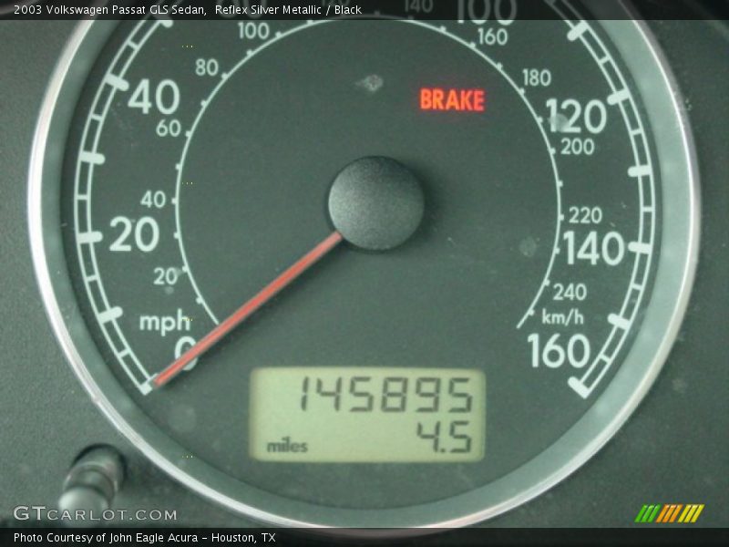 Reflex Silver Metallic / Black 2003 Volkswagen Passat GLS Sedan