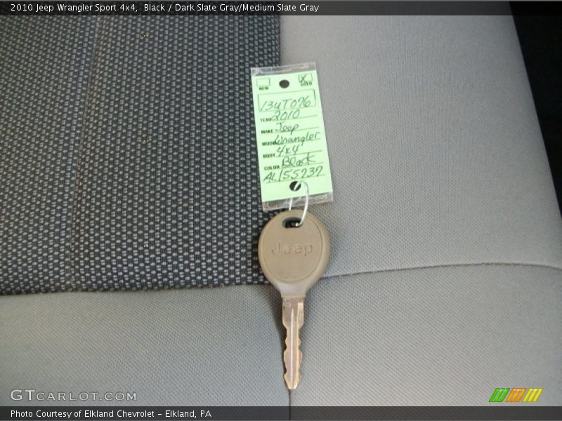 Black / Dark Slate Gray/Medium Slate Gray 2010 Jeep Wrangler Sport 4x4