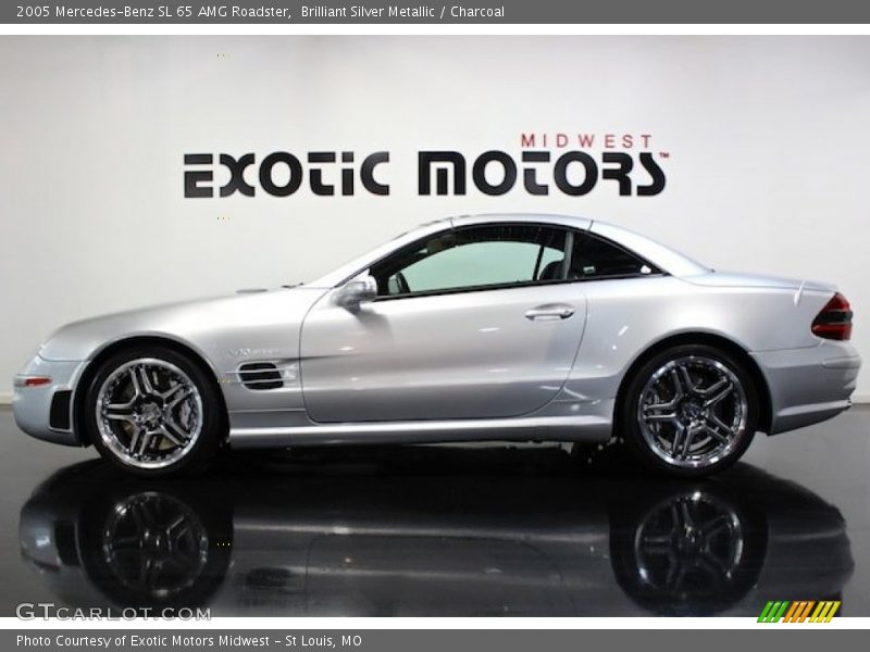 Brilliant Silver Metallic / Charcoal 2005 Mercedes-Benz SL 65 AMG Roadster