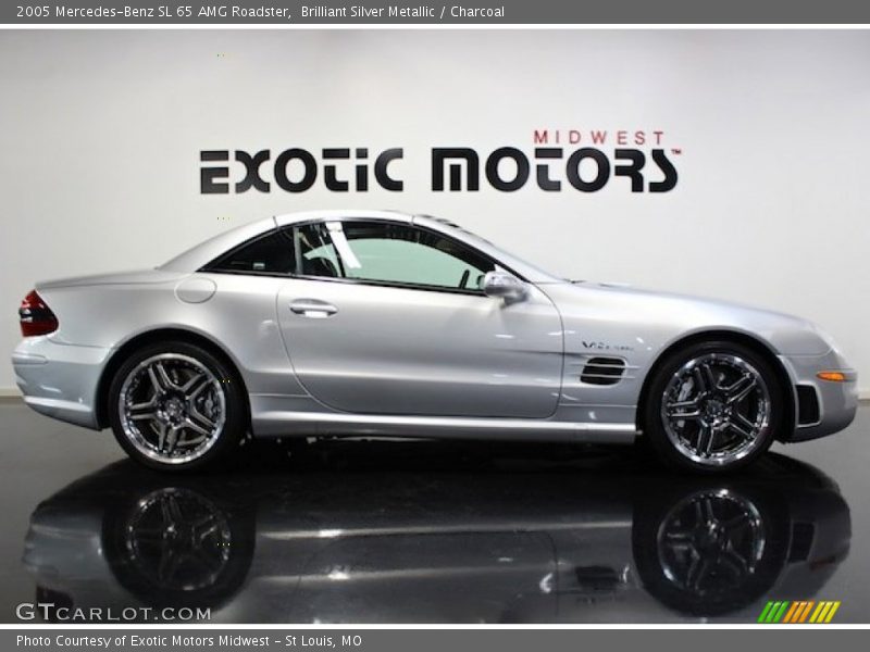 Brilliant Silver Metallic / Charcoal 2005 Mercedes-Benz SL 65 AMG Roadster