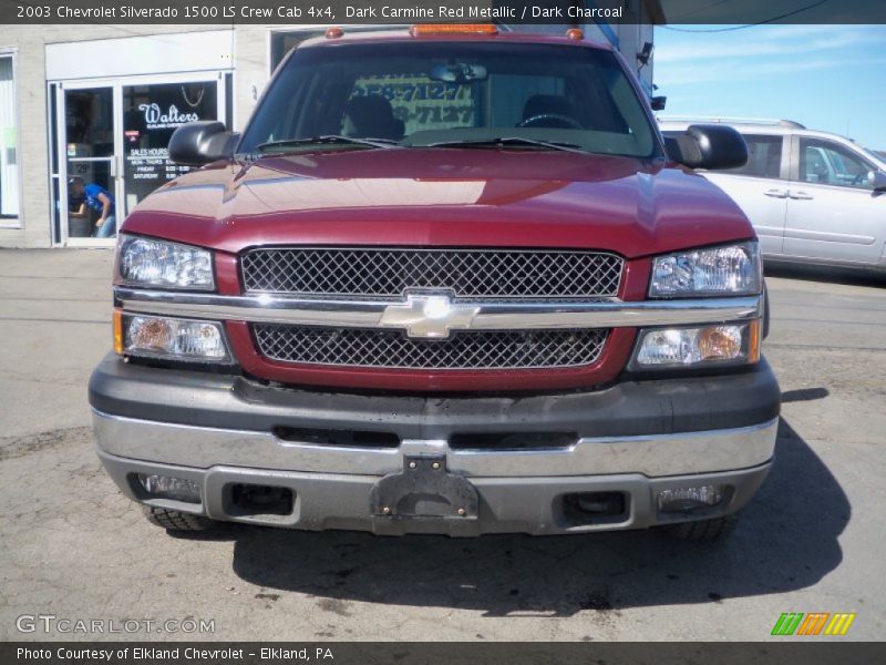 Dark Carmine Red Metallic / Dark Charcoal 2003 Chevrolet Silverado 1500 LS Crew Cab 4x4