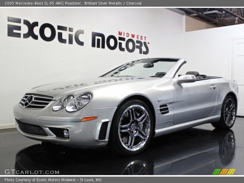 Brilliant Silver Metallic / Charcoal 2005 Mercedes-Benz SL 65 AMG Roadster