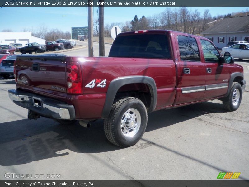 Dark Carmine Red Metallic / Dark Charcoal 2003 Chevrolet Silverado 1500 LS Crew Cab 4x4