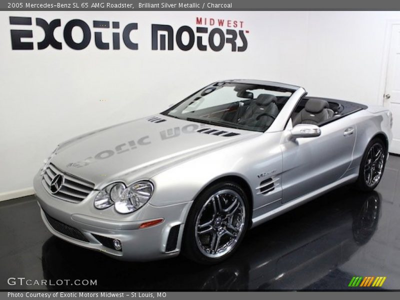 Brilliant Silver Metallic / Charcoal 2005 Mercedes-Benz SL 65 AMG Roadster