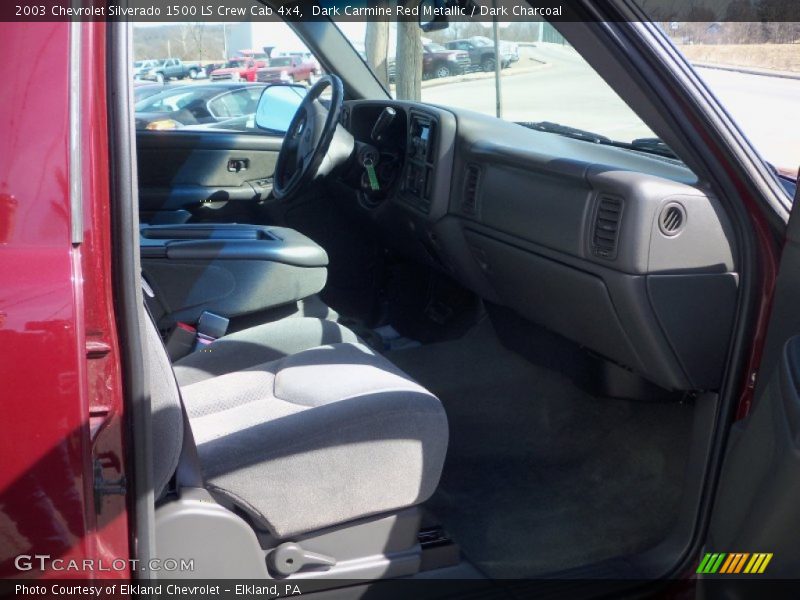 Dark Carmine Red Metallic / Dark Charcoal 2003 Chevrolet Silverado 1500 LS Crew Cab 4x4