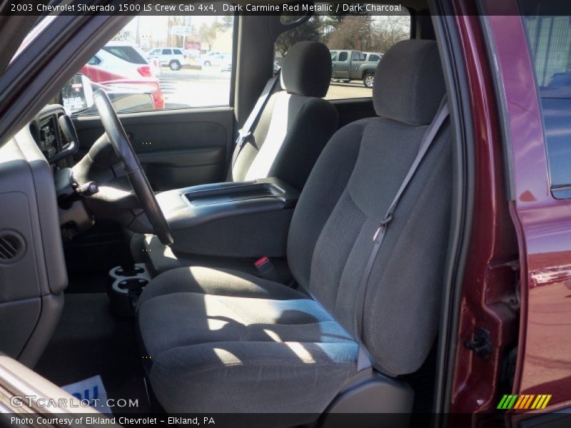 Dark Carmine Red Metallic / Dark Charcoal 2003 Chevrolet Silverado 1500 LS Crew Cab 4x4