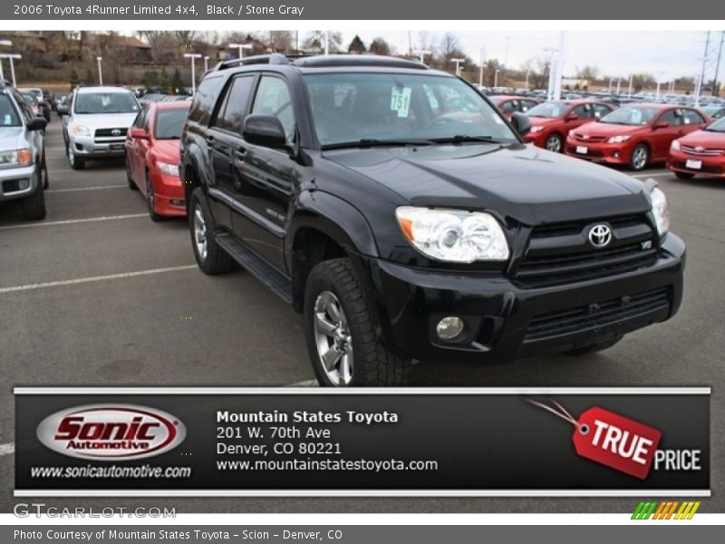 Black / Stone Gray 2006 Toyota 4Runner Limited 4x4