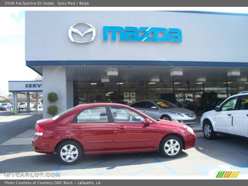 Spicy Red / Beige 2008 Kia Spectra EX Sedan