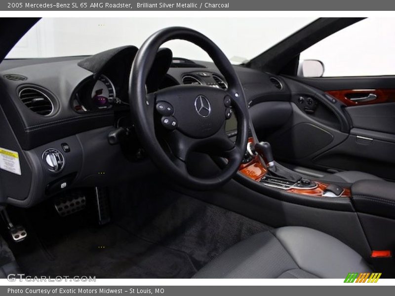 Brilliant Silver Metallic / Charcoal 2005 Mercedes-Benz SL 65 AMG Roadster