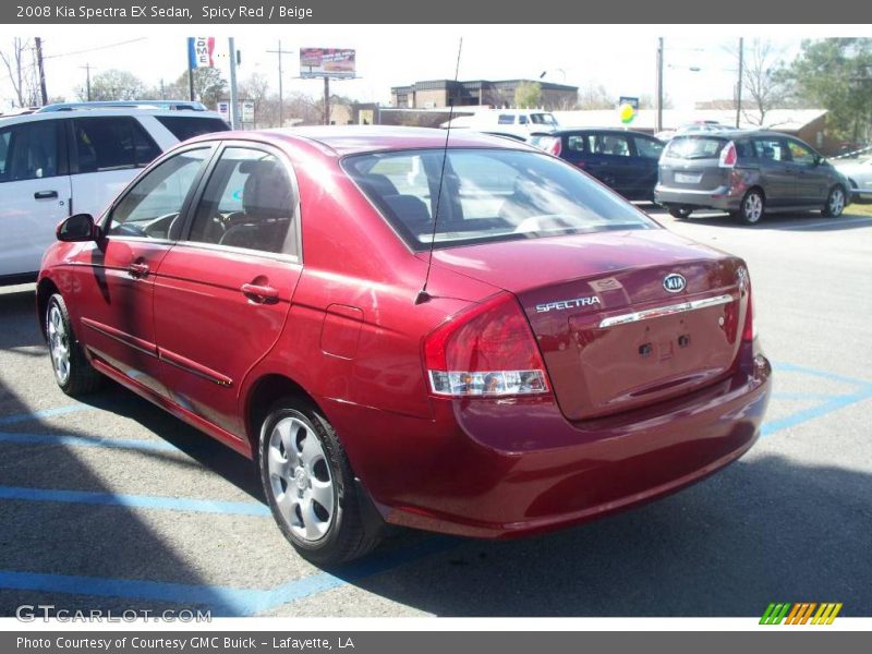 Spicy Red / Beige 2008 Kia Spectra EX Sedan