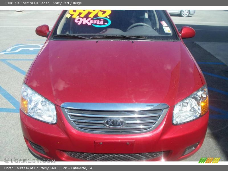 Spicy Red / Beige 2008 Kia Spectra EX Sedan