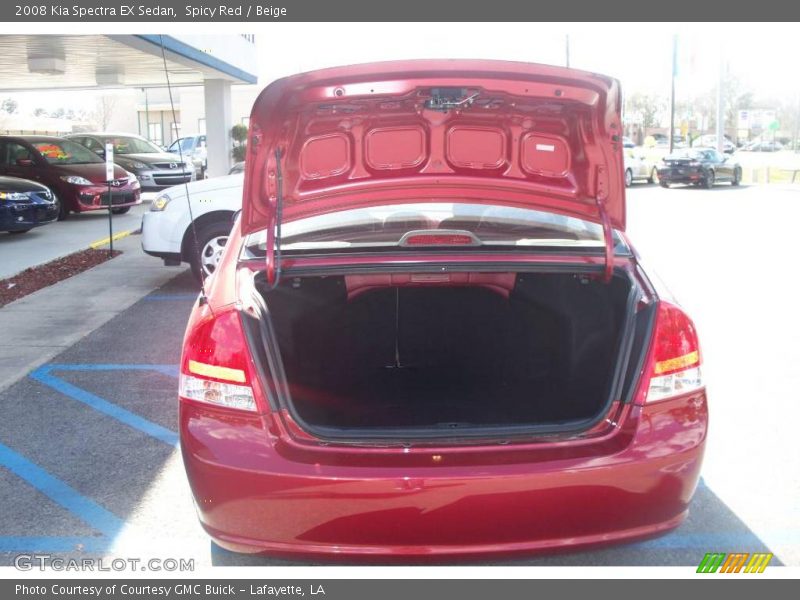 Spicy Red / Beige 2008 Kia Spectra EX Sedan