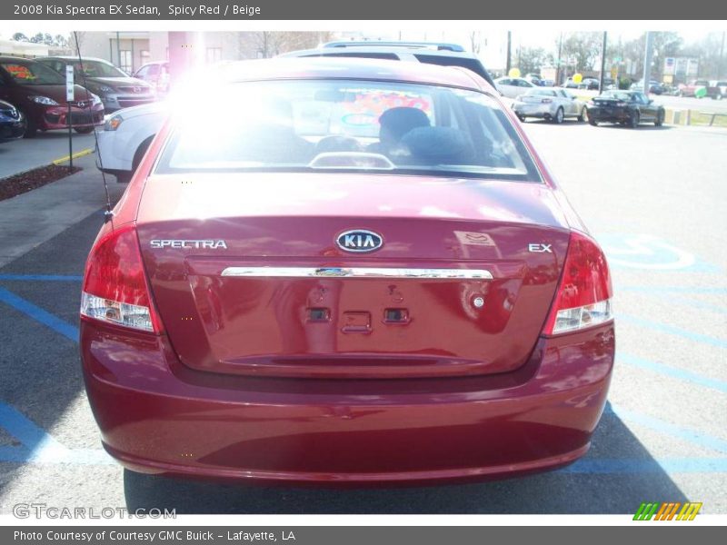 Spicy Red / Beige 2008 Kia Spectra EX Sedan
