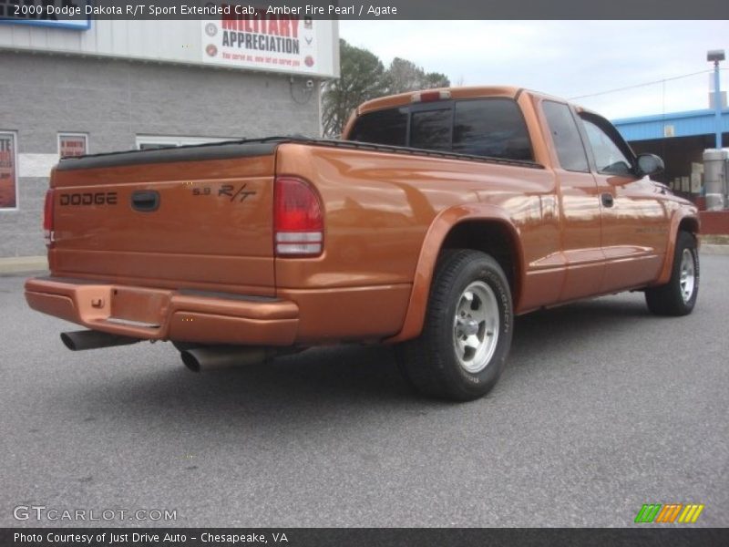 Amber Fire Pearl / Agate 2000 Dodge Dakota R/T Sport Extended Cab