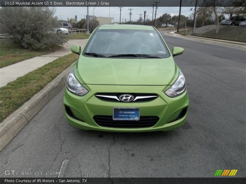 Electrolyte Green / Gray 2013 Hyundai Accent GS 5 Door