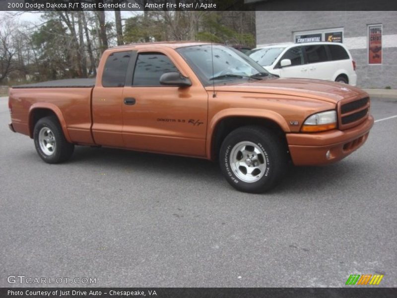 Amber Fire Pearl / Agate 2000 Dodge Dakota R/T Sport Extended Cab