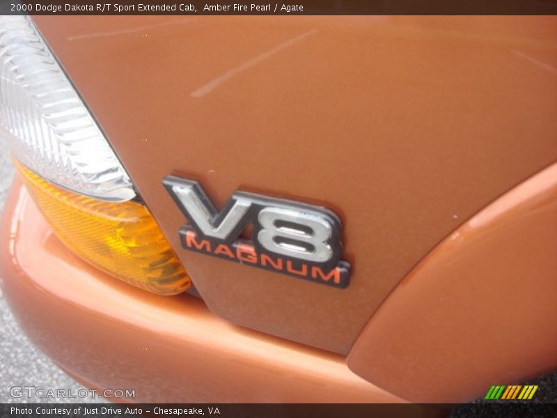 Amber Fire Pearl / Agate 2000 Dodge Dakota R/T Sport Extended Cab