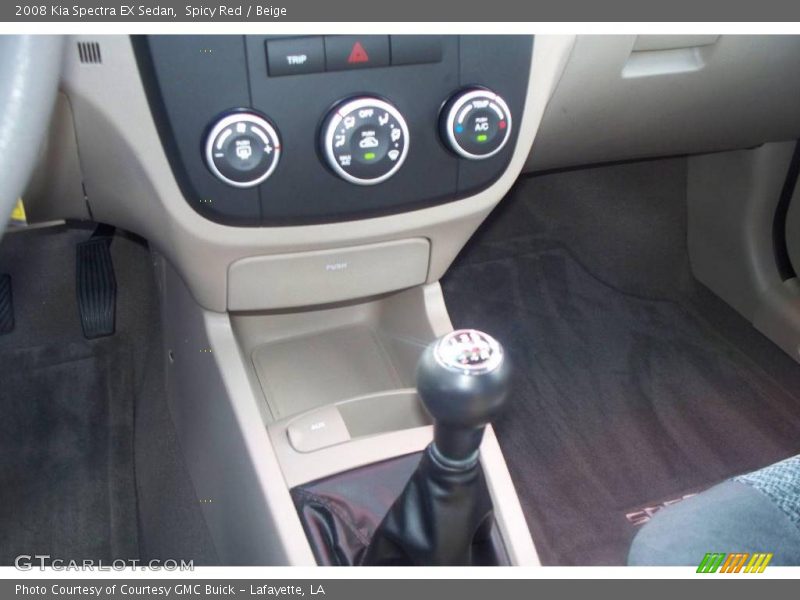 Spicy Red / Beige 2008 Kia Spectra EX Sedan