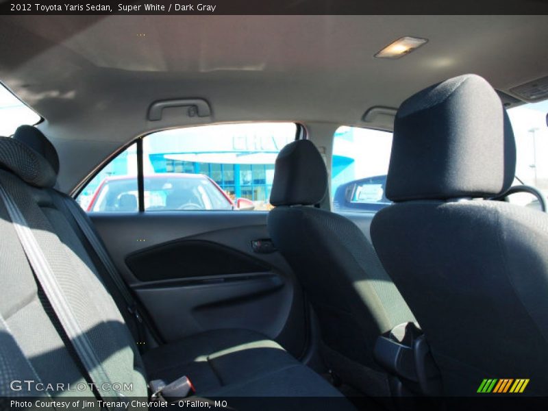 Super White / Dark Gray 2012 Toyota Yaris Sedan