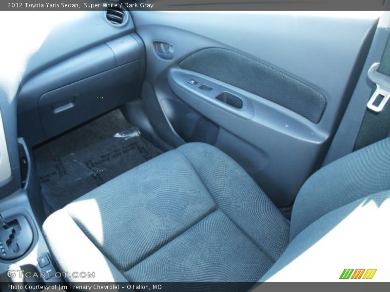 Super White / Dark Gray 2012 Toyota Yaris Sedan