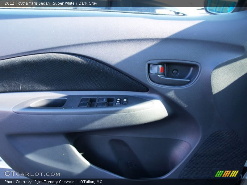 Super White / Dark Gray 2012 Toyota Yaris Sedan