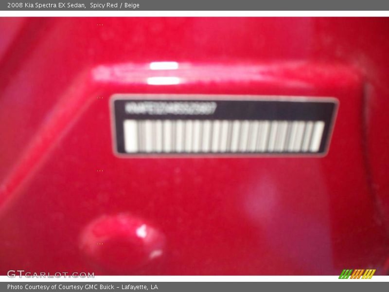 Spicy Red / Beige 2008 Kia Spectra EX Sedan
