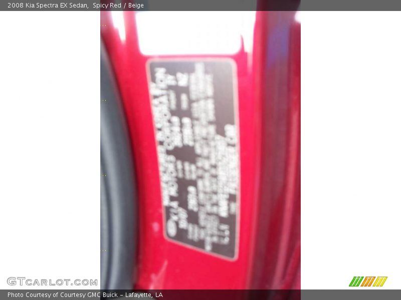 Spicy Red / Beige 2008 Kia Spectra EX Sedan