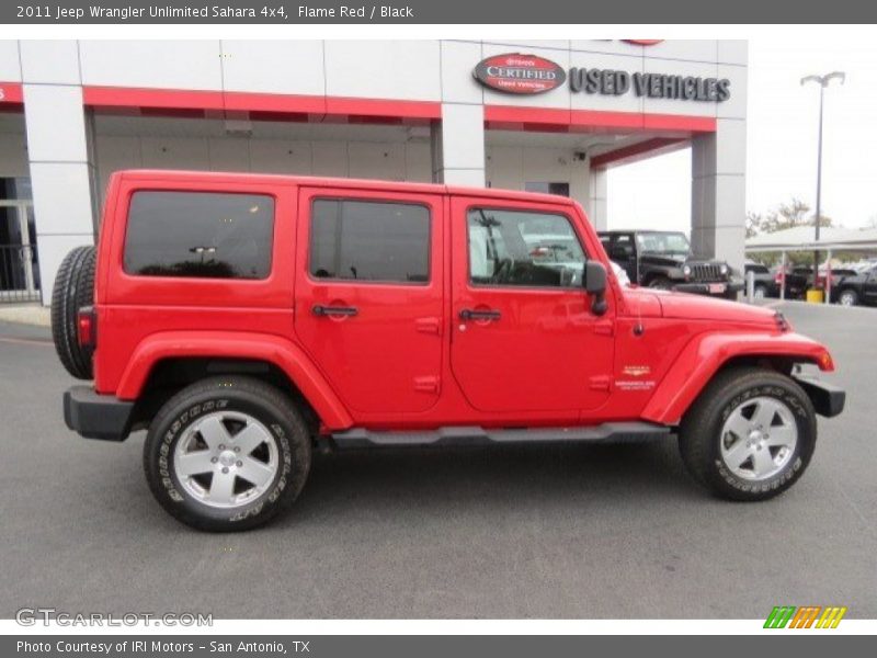 Flame Red / Black 2011 Jeep Wrangler Unlimited Sahara 4x4