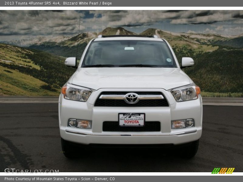 Blizzard White Pearl / Beige 2013 Toyota 4Runner SR5 4x4