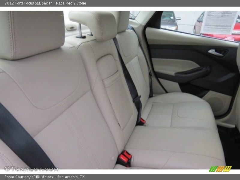 Race Red / Stone 2012 Ford Focus SEL Sedan